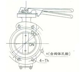 船用日标对夹式手柄蝶阀 JISF7480(图1) 船用日标对夹式手柄蝶阀
